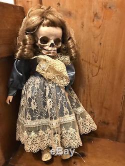 Elenora Skull Headed Reworked Vintage Doll GOTHIC OOAK