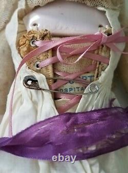 Emma Clear Nymphenburg Doll Pink Tint China Head Antique Reproduction VTG 1945