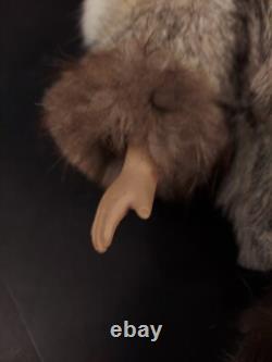 Eskimo Porcelain Doll Vintage Real Fur