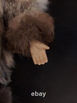 Eskimo Porcelain Doll Vintage Real Fur