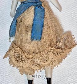Exceptional Antique Miniature Civil War Era Bisque Doll in Orig. Clothing 4 in