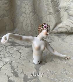 Exceptionnal Rare Half-doll/demi-figurine/teepuppe/dressel & Kister/la Camargo