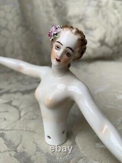 Exceptionnal Rare Half-doll/demi-figurine/teepuppe/dressel & Kister/la Camargo