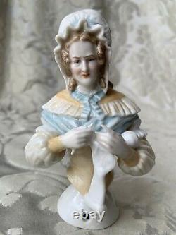 Exceptionnal Rare Half-doll/demi-figurine/teepuppe/pincushion Doll/ A. W. Kister