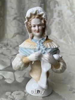 Exceptionnal Rare Half-doll/demi-figurine/teepuppe/pincushion Doll/ A. W. Kister