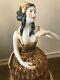Exquisite Antique Half Doll Dressed Ormolu Skirt Boudoir Lamp France