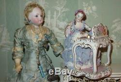 Exquisite Vintage The Letter Irish Dresden Lady Porcelain Figurine