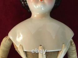 Flat Top China head doll 22 1/2 Large