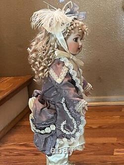 Franklin Heirloom Doll Vintage Reproduction Victorian Bru 21 Porcelain Doll