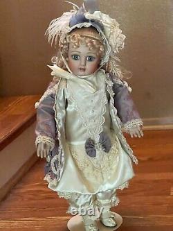 Franklin Heirloom Doll Vintage Reproduction Victorian Bru 21 Porcelain Doll