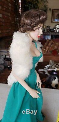 Franklin Mint Collectors Elizabeth Taylor Porcelain Doll Vintage