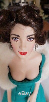 Franklin Mint Collectors Elizabeth Taylor Porcelain Doll Vintage