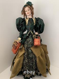 Franklin Mint Helena The Gibson Girl Christmas Heirloom Porcelain Doll HTF