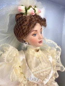 Franklin Mint Lily The Gibson Girl Bride Vinyl Portrait Doll Wedding LE 1500 NEW
