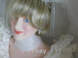 Franklin Mint Princess Diana Doll Portrait Of A Bridal Princess Wedding Doll COA