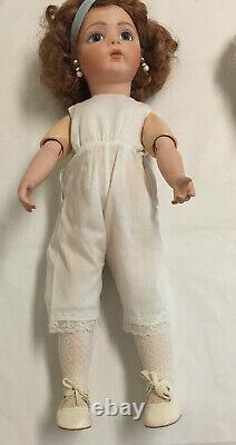 French 17 Porcelain Doll Repro BRU JNE 9 PW blue eyes Compo Body