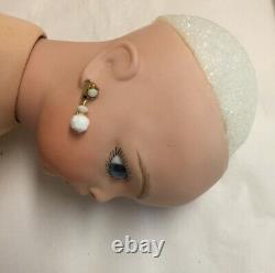 French 17 Porcelain Doll Repro BRU JNE 9 PW blue eyes Compo Body