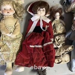 Furga Made In Italy Large Doll Lot Vtg Unknown Shoes Dress Porcelain