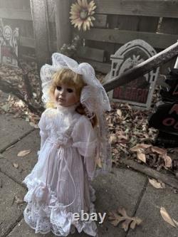 Genevieve Porcelain Haunted Bride Doll Sad Spirit Vintage