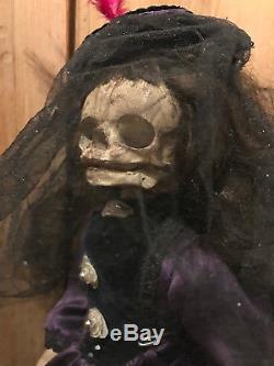 Georgiana Extra Large Skull Headed Reworked Vintage Doll GOTHIC OOAK