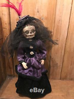 Georgiana Extra Large Skull Headed Reworked Vintage Doll GOTHIC OOAK