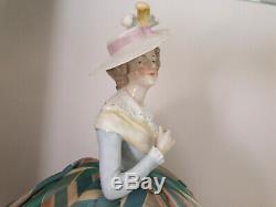 German 19th porcelain half doll pincushion Madame Elisabeth Louise Vigée le brun
