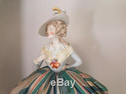 German 19th porcelain half doll pincushion Madame Elisabeth Louise Vigée le brun