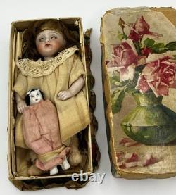 German Antique Porcelain Bisque Doll 3 Ceramic Dolls