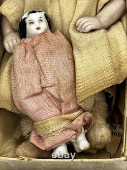 German Antique Porcelain Bisque Doll 3 Ceramic Dolls