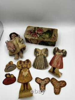 German Antique Porcelain Bisque Doll 3 Ceramic Dolls