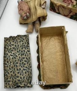 German Antique Porcelain Bisque Doll 3 Ceramic Dolls