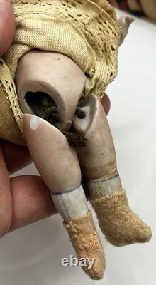 German Antique Porcelain Bisque Doll 3 Ceramic Dolls