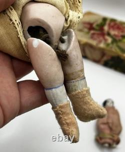 German Antique Porcelain Bisque Doll 3 Ceramic Dolls