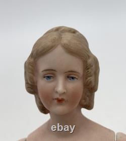 German Half Doll Bruno Schmidt Mold 3393 Jointed Arms 5¼? Porcelain Bisque
