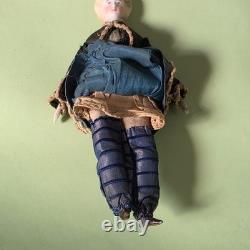 German Parian dollhouse doll with stove