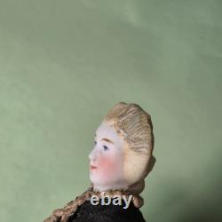 German Parian dollhouse doll with stove