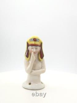 German Porcelain Half Doll 23151 Attributed to Sitzendorf Yellow nemes