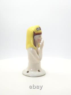 German Porcelain Half Doll 23151 Attributed to Sitzendorf Yellow nemes