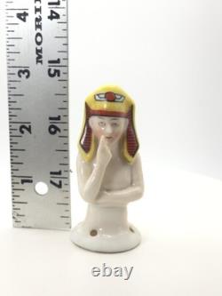 German Porcelain Half Doll 23151 Attributed to Sitzendorf Yellow nemes