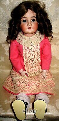 German Porcelain Head Doll Composition Body Marked Queen Louise 100 Germany