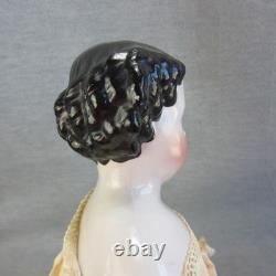 Germany China Head Doll Civil War Era Flat Top PINK TINT Cloth Body TLC Legs 19