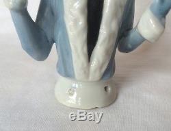 Glam Lady Fur Top Pin Cushion Half Doll Porcelain Germany Fasold Style Vtg Japan