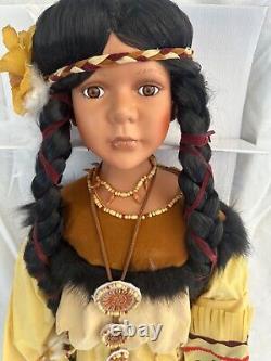 Goldenvale Collection Native American Indian Porcelain 4 Ft Tall/ Box /COA/Stand