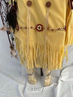 Goldenvale Collection Native American Indian Porcelain 4 Ft Tall/ Box /COA/Stand