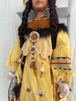 Goldenvale Collection Native American Indian Porcelain 4 Ft Tall/ Box /COA/Stand