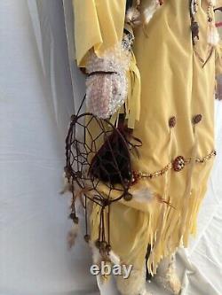 Goldenvale Collection Native American Indian Porcelain 4 Ft Tall/ Box /COA/Stand