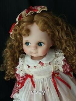 Googly Porcelain Doll 23 Colleen Applewhite Country & Lace Farmer girl Cows