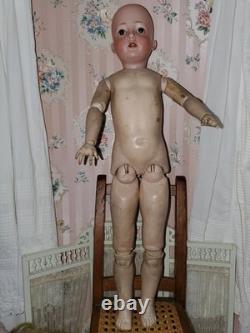 Grand Size Antique 27 German Bisque Revalo Doll by Gebruder Ohlhaver
