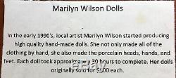 Grandma And Grandpa Porcelain Dolls with Rockers Artist Marilyn Wilson Vtg