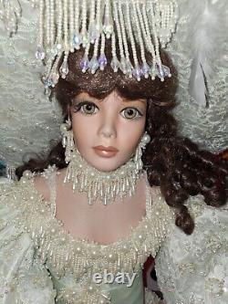 HALLIE 42 INCH VICTORIAN VINTAGE SPARKLING Sequin By Rustie Porcelain Doll 1990s